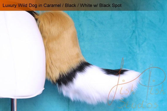Faux Fur Wild Dog Tail: Cosplay Costume Accessory