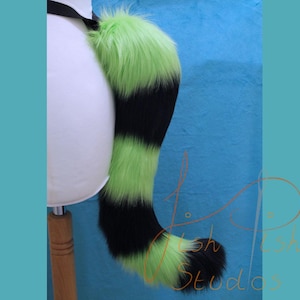Luxury Cheshire Cat Styled Striped Cosplay Tail - Great for kitty cat festival Costumes - Fursuit accessory