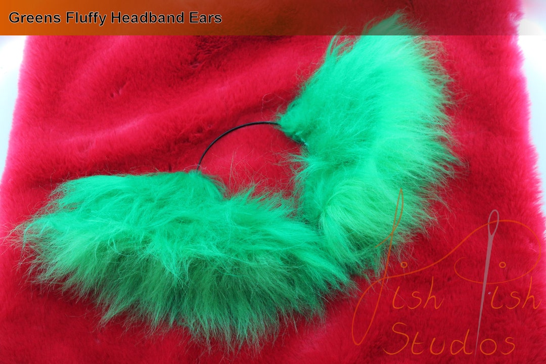 Premade Green Shades Fluffy Cat Ear Headband Neko Kitty Etsy