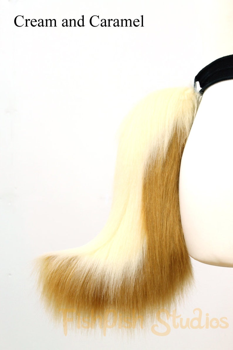 Fursuit accessory Great for kitty cat neko or festival Costumes Black and White or with Rainbow Small Wolf Fursuit Cosplay Tail