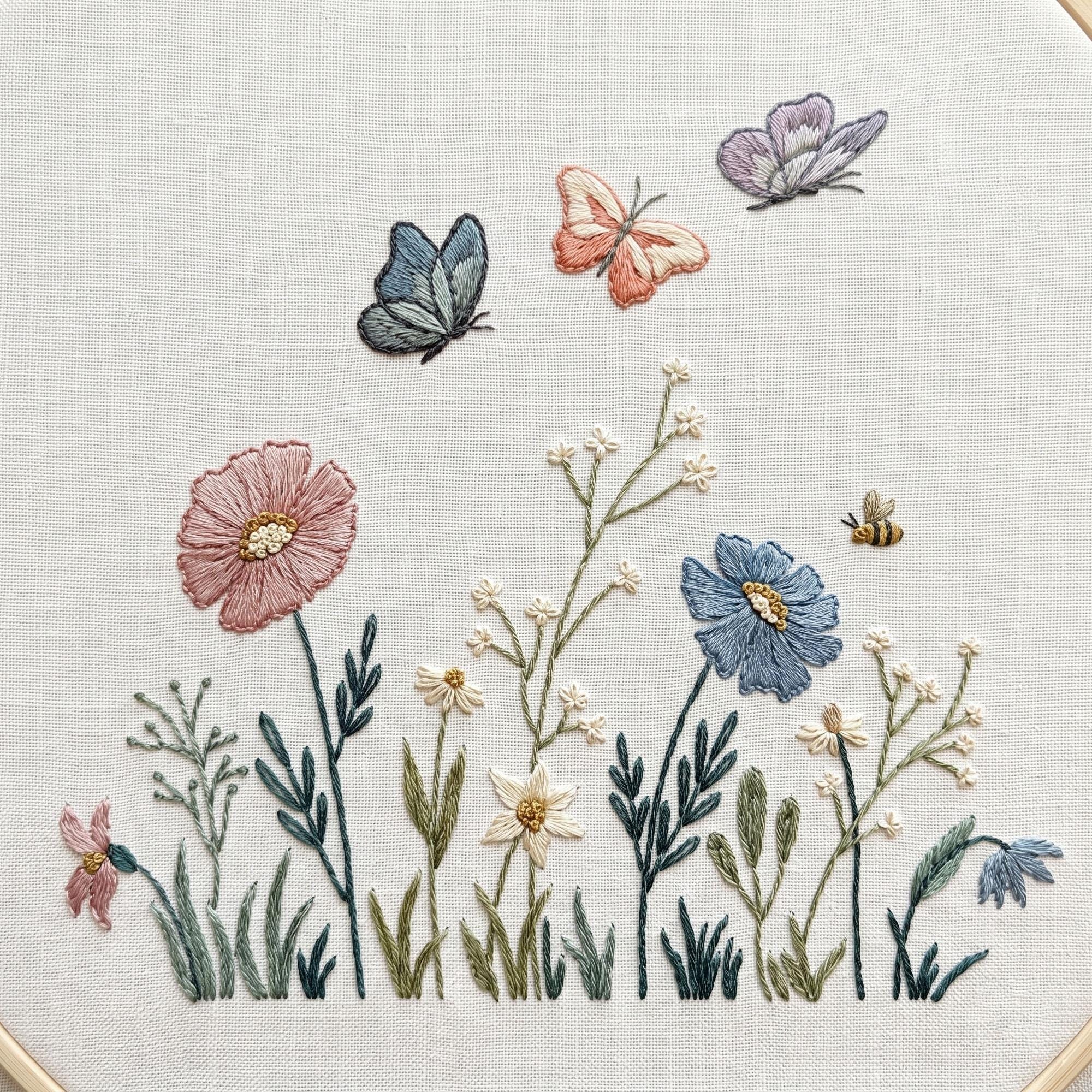 10 Wildflower Stick and Stitch Hand Embroidery Patterns Bundle - Etsy