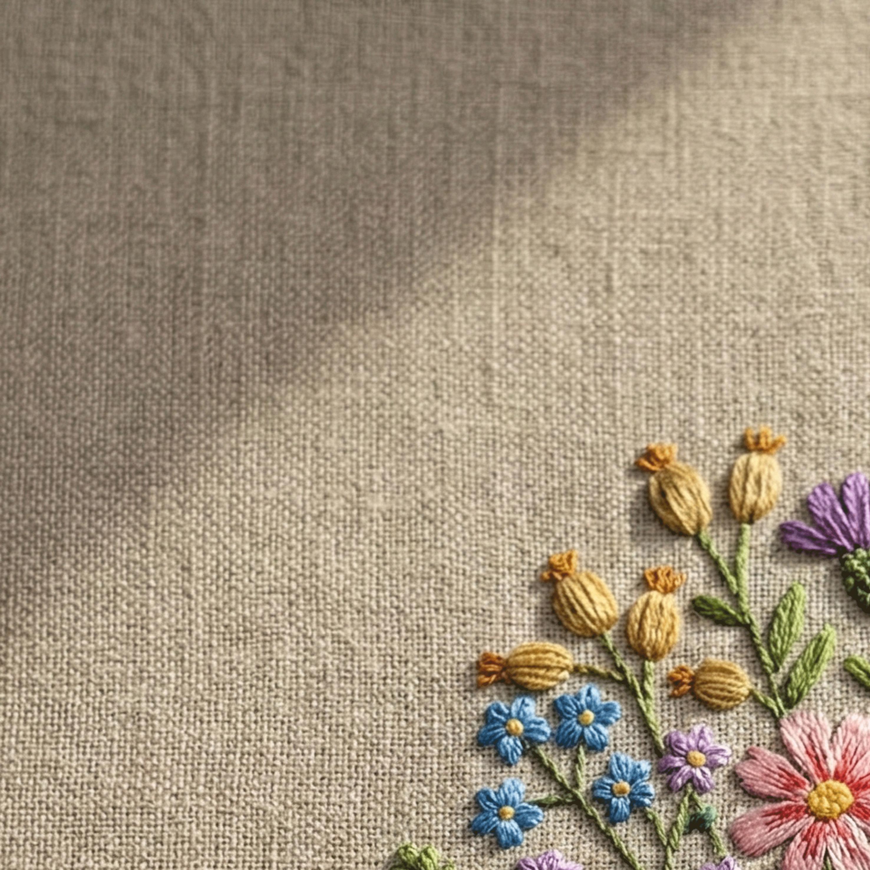 Wildflower Bouquet Hand Embroidery Pattern, Botanical Line Art (PDF ...