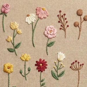 10 in 1 Bestsellers Floral Hand Embroidery Pattern Mega Bundle ...