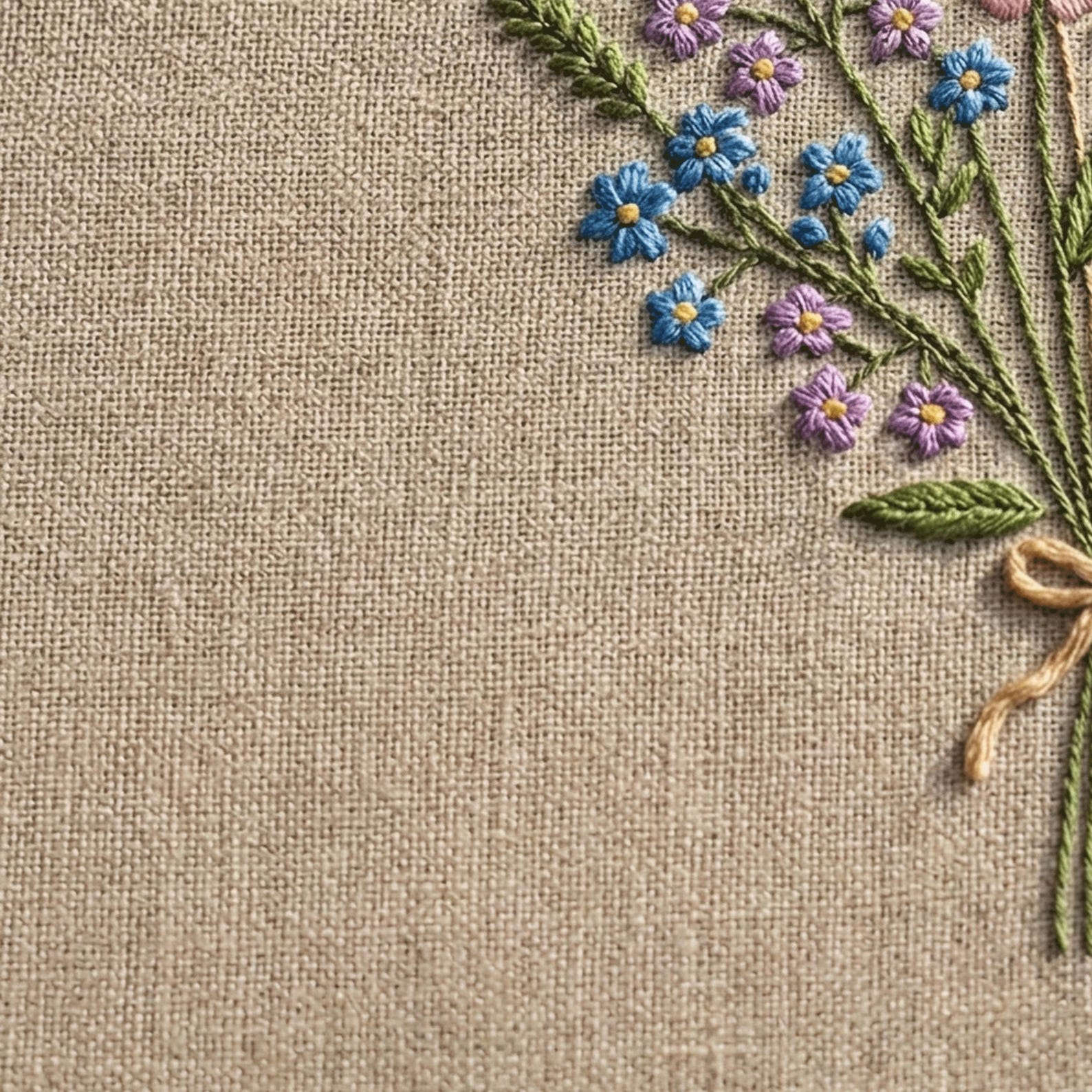 Wildflower Bouquet Hand Embroidery Pattern, Botanical Line Art (PDF ...