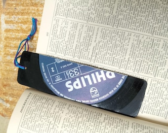 Handmade Vinyl Record Bookmark, Upcycled Retro Book Marker, Music Lover Accessory
