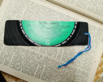 Handmade Vinyl Record Bookmark, Upcycled Retro Book Marker, Music Lover Accessory
