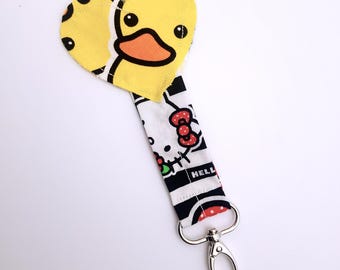 Llavero de pato hecho a mano, lindo llavero de pato amarillo, dije de tela, llavero, lindo adorno para bolso, regalo para amantes de los patos