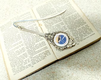 Handmade Souvenir Spoon Bookmark with Charm, Rustic Repurposed