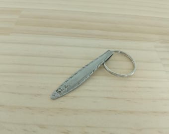 Repurposed Cutlery Keychain – Hand Shaped from Vintage Silverware – Unique Upcycled Key Ring Gift
