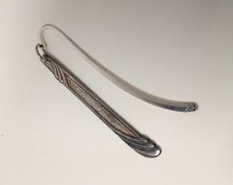 Handmade Rustic Metal Bookmark with Repurposed Cutlery