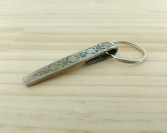 Repurposed Cutlery Keychain – Hand Shaped from Vintage Silverware – Unique Upcycled Key Ring Gift