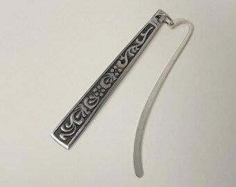 Handmade Rustic Metal Bookmark with Repurposed Cutlery