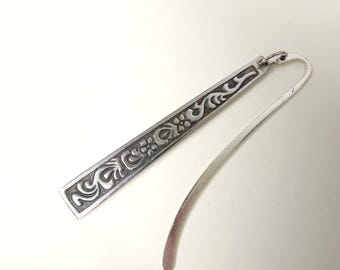 Handmade Rustic Metal Bookmark with Repurposed Cutlery