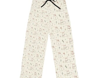 Cute Bunny Pajama Pants | All-Over Print