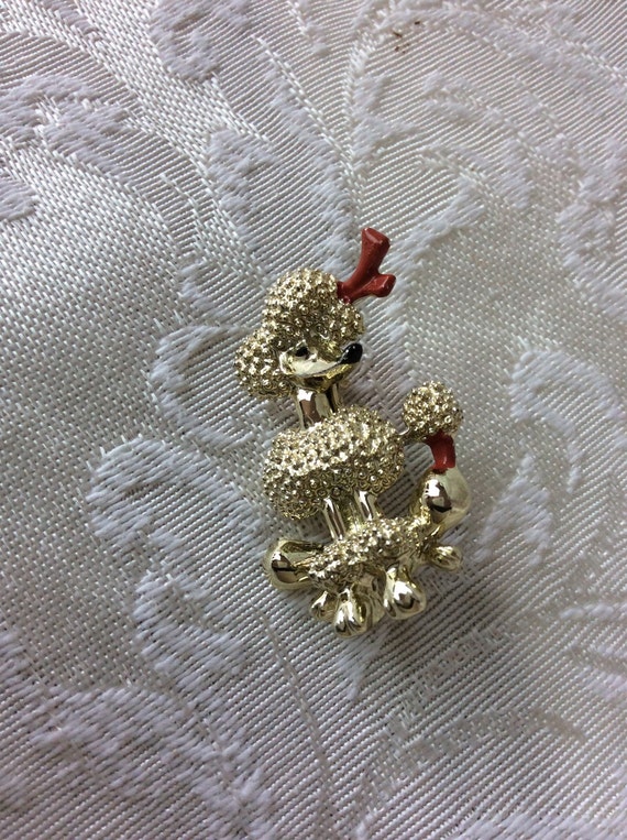Little kitschy poodle pin - image 1