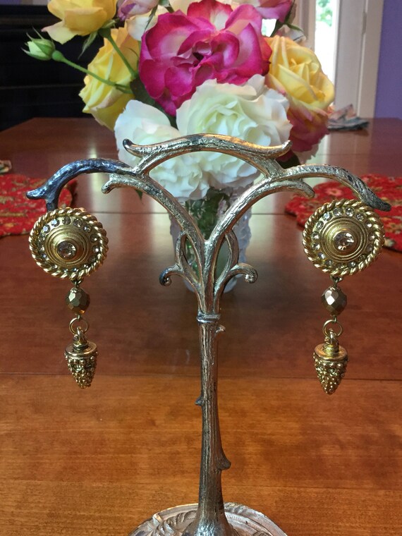 Claire Deve vintage rhinestone earrings - image 4