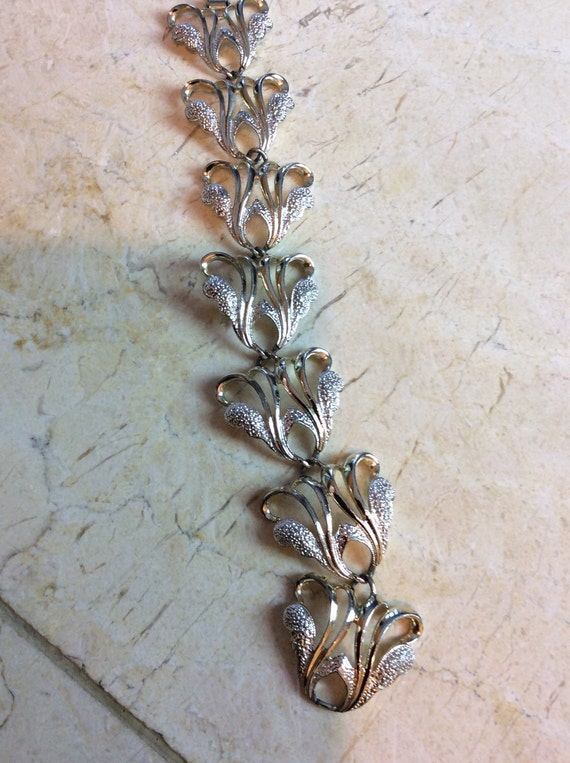 Sarah Coventry bracelet floral silver - image 2