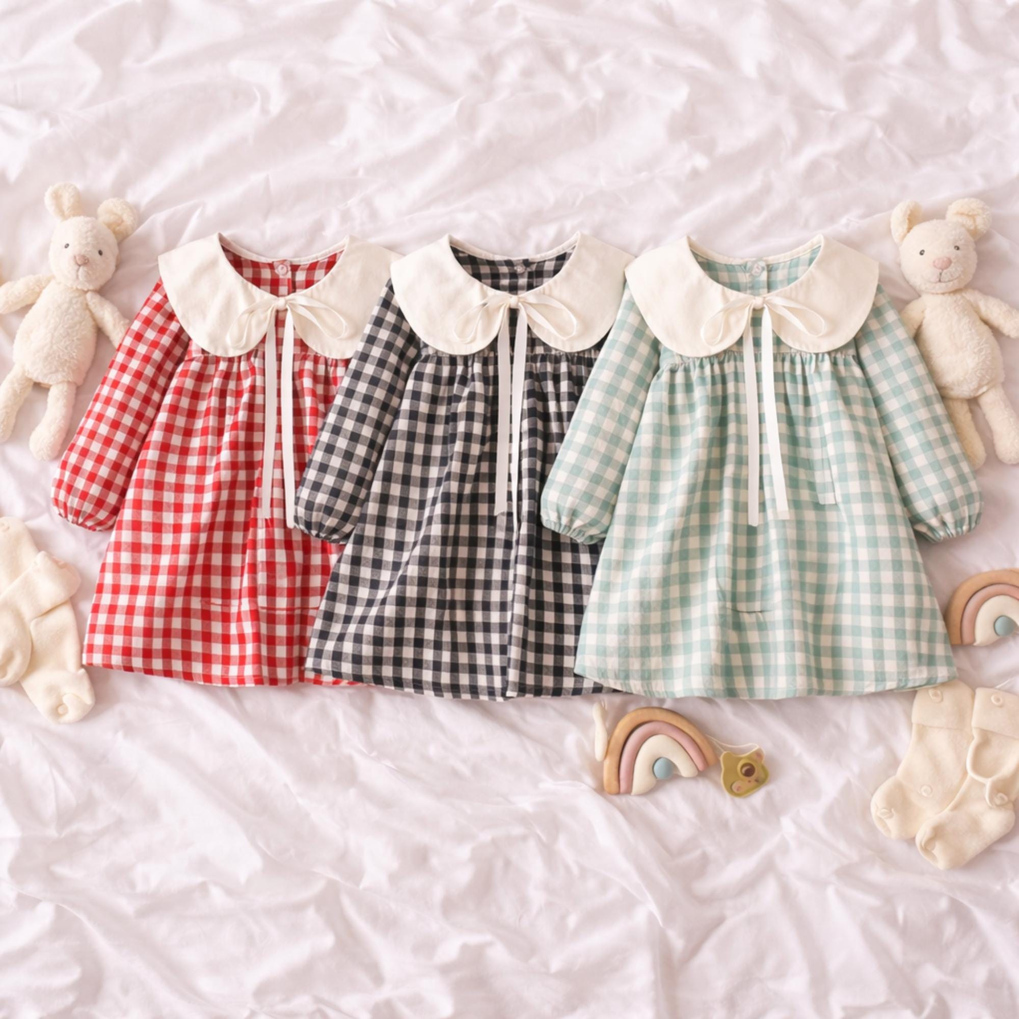 knee length dresses for ladies Layla Red Gingham Tie Back Mini Dress - US 12 main image 0