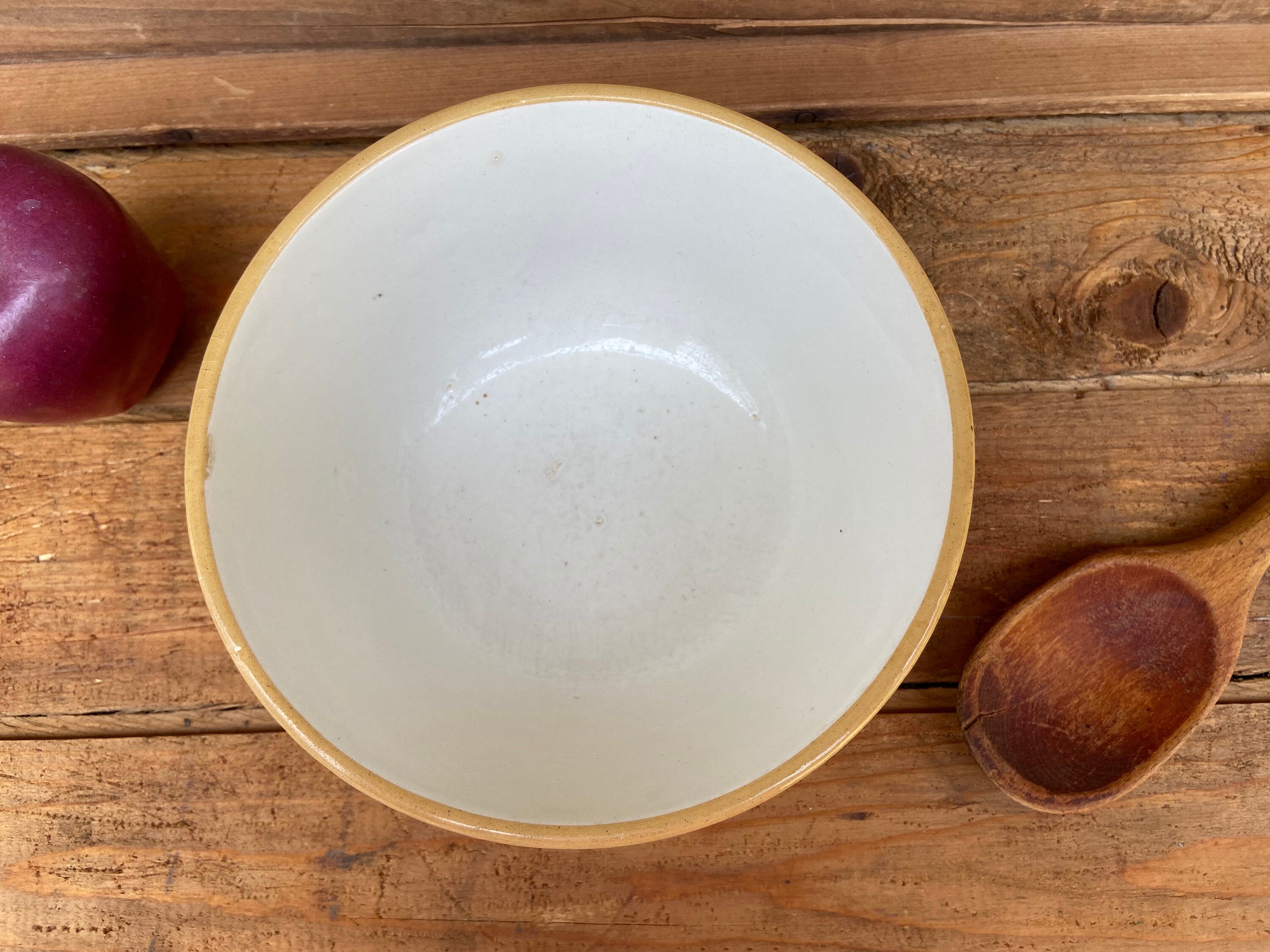 Vintage English Small Yellow Ware Bowl Antique Yellow Ware Etsy