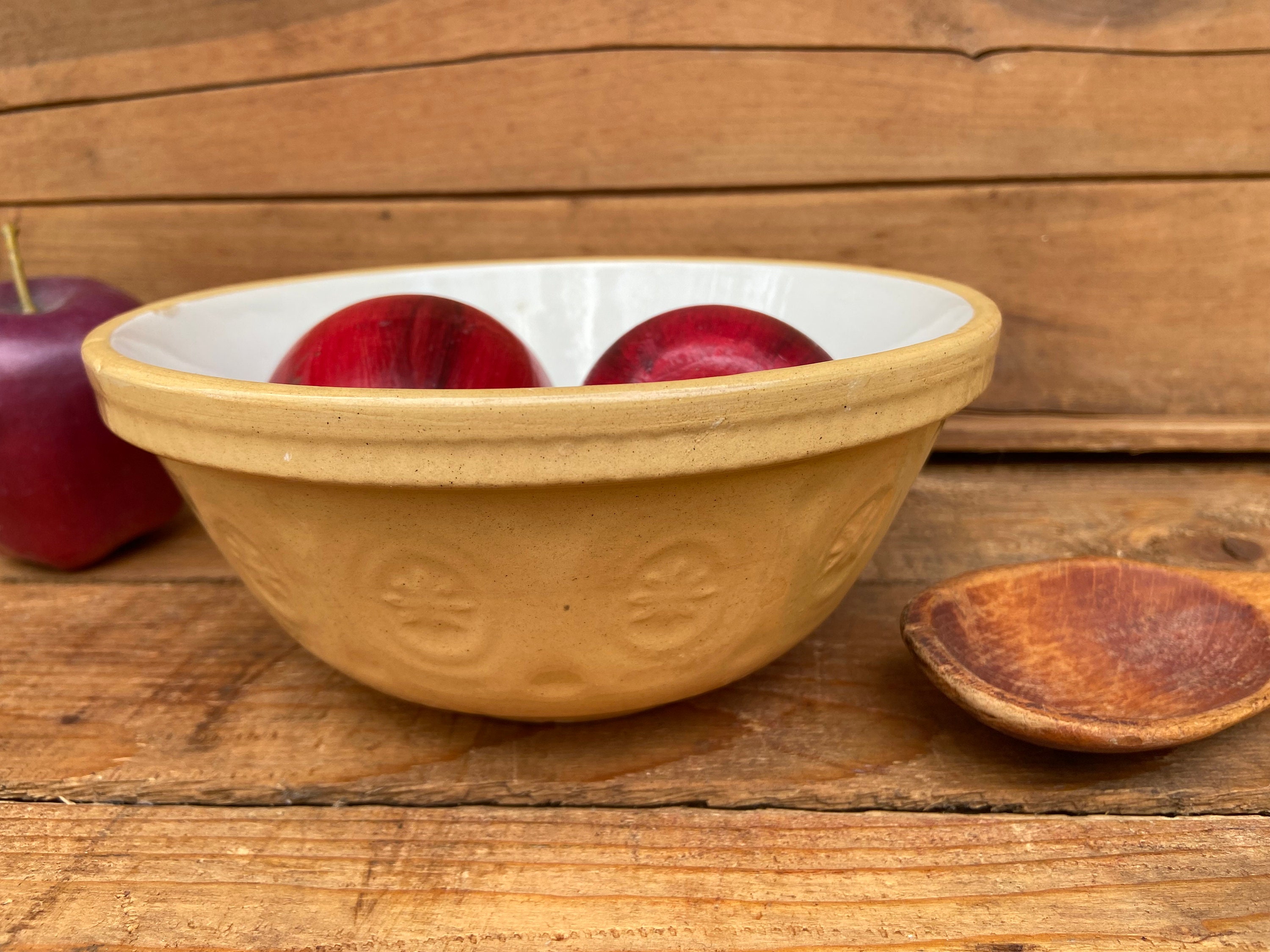Vintage English Small Yellow Ware Bowl Antique Yellow Ware Etsy