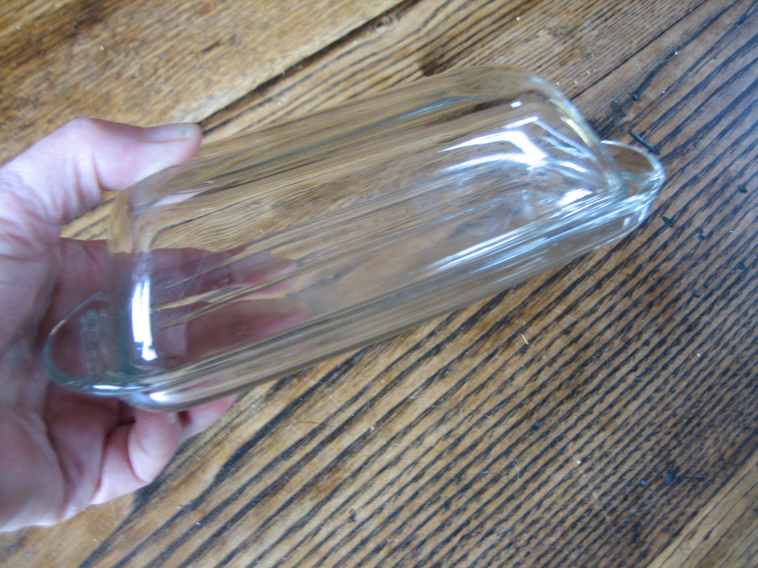 Clear Glass Butter Dish W Lid Clean Lines Rounded Edges Etsy UK