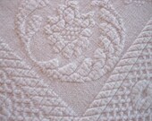 White Bates Queen Elizabeth Bedspread Full Queen Size Made in Maine 1950s