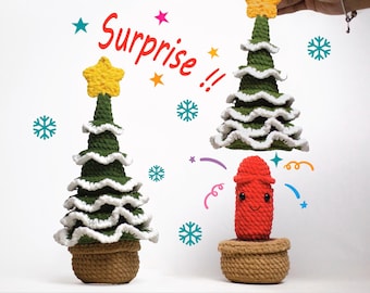 Surprise Christmas-patroon, haakpatroon kerstpenis, kerstcadeaus, haakpatroon kerstboom, haakpatroon kerstcadeau