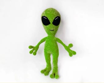 Alien haakpatroon, vreemdeling monster amigurumi pop haakpatroon, alien kind, mollige alien, vriendelijke buitenaardse haakpatroon