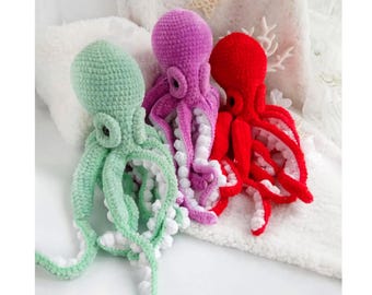 Octopus haakpatroon amigurumi | Engels pdf-patroon