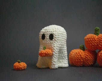 Vel haakpatroon spook, gehaakt spook met pompoenpatroon, haakpatroon halloween, haakpatroon halloween | PDF-haakpatroon