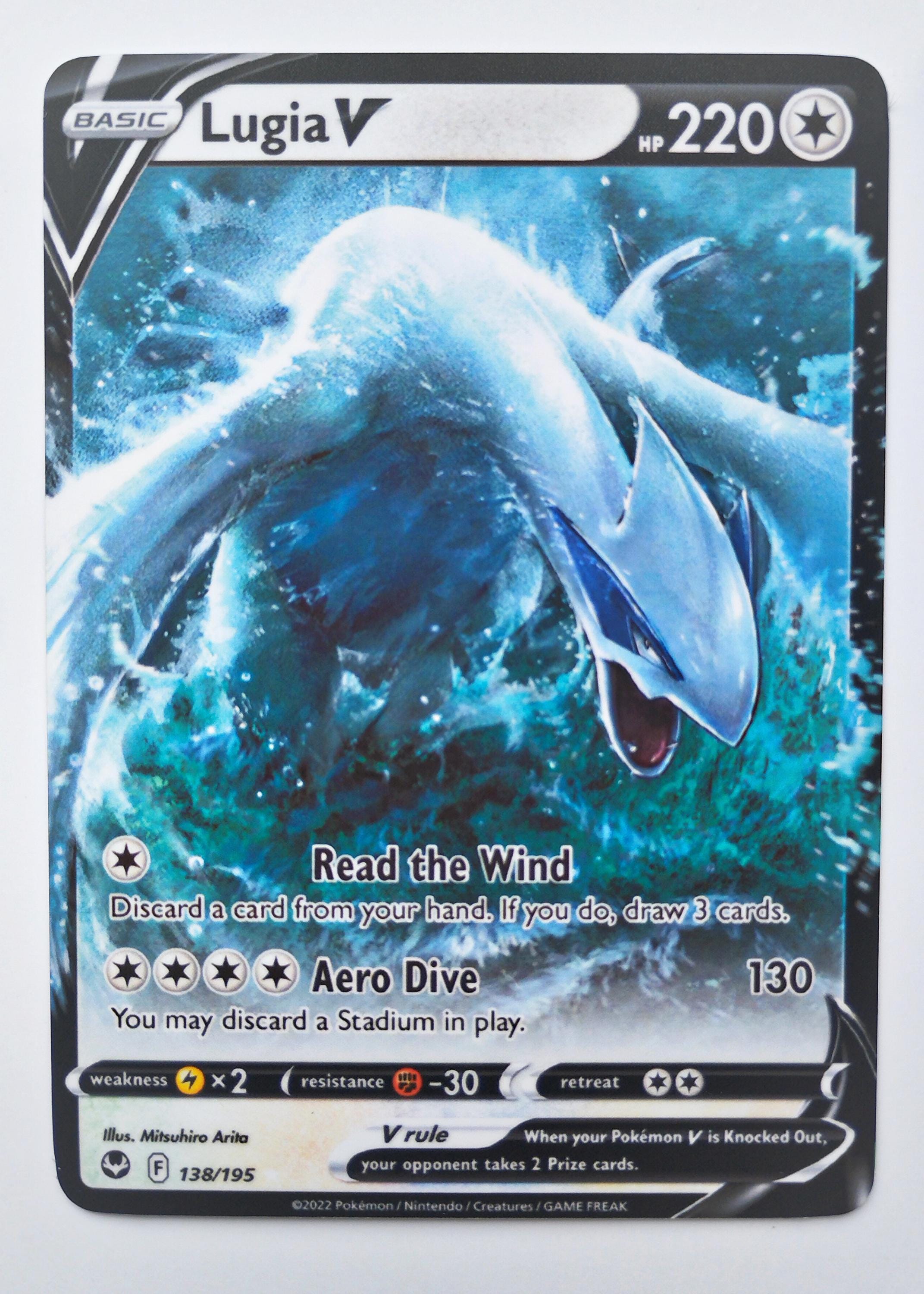 pokemon tcg silver tempest 138 195 lugia v card VSTAR (202/195) [Sword & Shield: Tempest]  Galactic Gamez It comes protected in a magnetic acrylic case Lugia V - 138/195 -