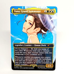 yuna grand summoner mtg card Yuna, [8] [FINAL FANTASY: Commander] [Foil]  Face to Face Games you may put that number of +1/+1 counters on target creature. PSA GEM MT 10 Yuna,