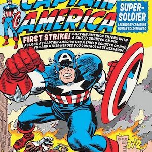 Carta proxy di Capitan America, Super Soldato / Marvel MTG / Carta Magic: The Gathering creata dai fan / Espositore da collezione