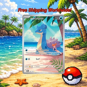 Lapras Proxy Card | Destined Rivals Misty’s Lapras Art | Fan Made Pokémon Card | Collector Display