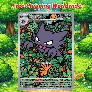 Haunter Proxy Card | Mega Evolution Promo Art | Fan Made Pokémon TCG Card | Collector Display