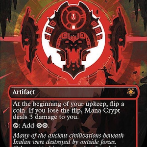 Mana Crypt Proxy Card | Special Guests Borderless | Fan Made Magic: The Gathering Card | Collector Display