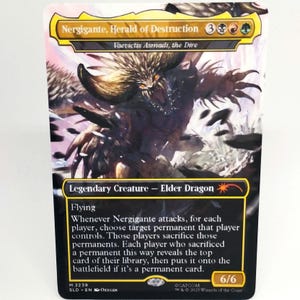 procuration nergigante héraut de la destruction | Art de chasseur de monstres | Fan Made Magic : carte The Gathering | Présentoir de collection