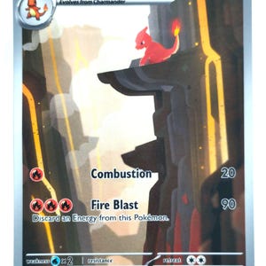 Carta proxy de Charmeleon / Ilustración Scarlet & Violet 151 Rara / Carta Pokémon TCG hecha por fans / Exhibición de coleccionista