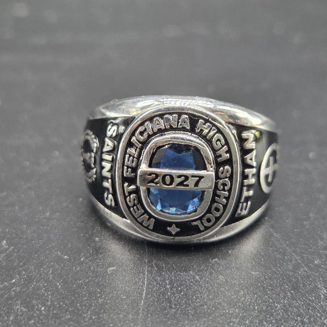 Custom West Feliciana High School Class Ring 2027, Personalized Ethan ...