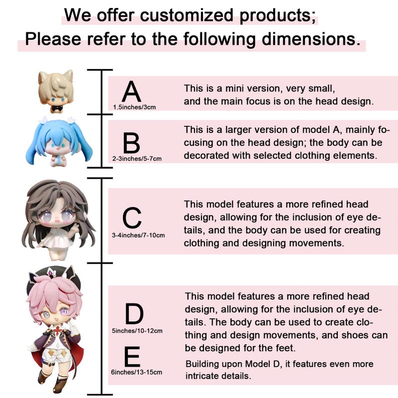 Custom Chibi Clay Figures, Anime Character Sculptures, Handcrafted Polymer Clay Art image 10