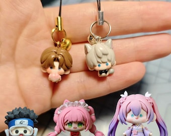 Custom Chibi Clay Figures, Anime Character Sculptures, Handcrafted Polymer Clay Art