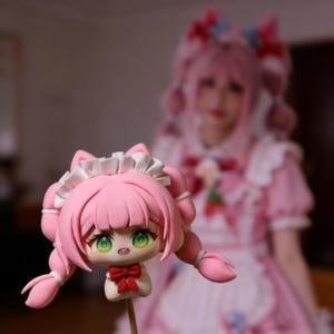 Custom Chibi Clay Figures, Anime Character Sculptures, Handcrafted Polymer Clay Art image 3