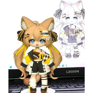 Custom Chibi Clay Figures, Anime Character Sculptures, Handcrafted Polymer Clay Art image 8