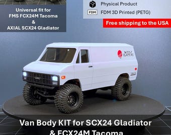 Van Body for AXIAL SCX24 & FMS FCX24M | 3D Printed Custom Parts