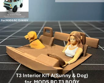 T3 Interior Kit A(Sunny Dog) for Mods RC T3 Body | 3D Printed Parts | 18+ For Adults