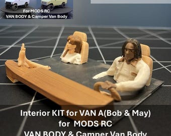 Interior Kit A(Bob/May) for Mods RC Van Body | 3D Printed Parts | 18+ For Adults