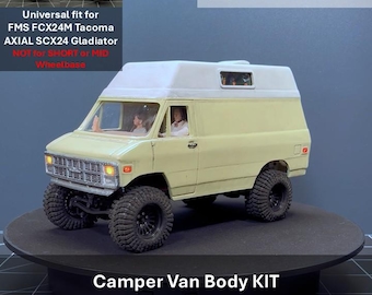 Camper Van Body for AXIAL SCX24 & FMS FCX24M | 3D Printed  | 18+ For Adults
