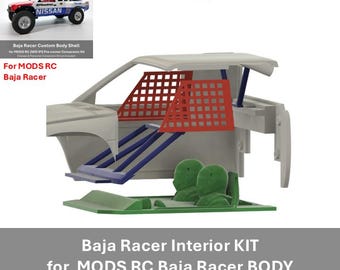 Interior Kit for Mods RC Baja Racer Body | 3D Printed Parts | 18+ For Adults