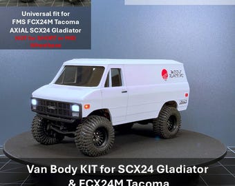Van Body for AXIAL SCX24 & FMS FCX24M | 3D Printed Custom Parts | 18+ For Adults