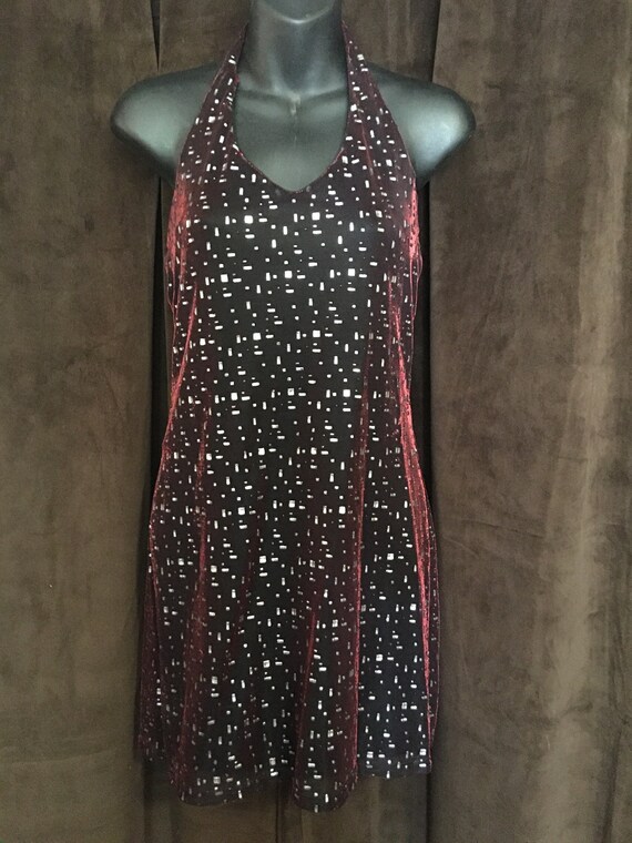 Halter Dot Sheer Dress